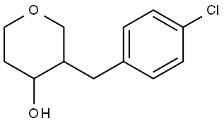 3-(4-chlorobenzyl)tetrahydro-2H-pyran-4-ol Structural