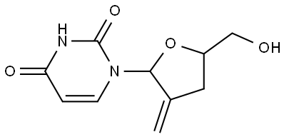 Uridine, 2',3'-dideoxy-2'-methylene- (9CI) Structural