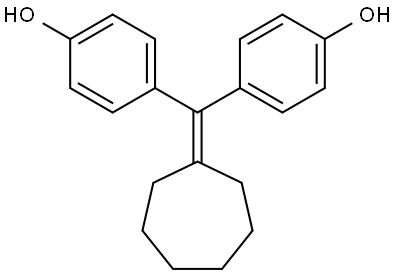 Phenol, 4-(cycloheptylidenemethylene)bis- Structural