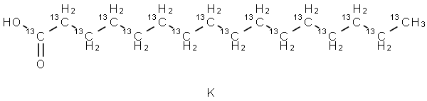 POTASSIUM PALMITATE (U-13C16, 98%+) Structural