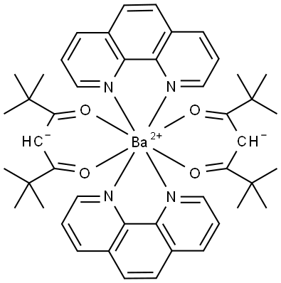 Bis(2,2,6,6-tetramethyl-3,5-heptanedionato)barium bis(phenanthroline) Structural