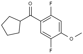 Cyclopentyl(2,5-difluoro-4-methoxyphenyl)methanone Structural