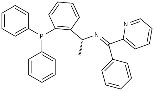Benzenemethanamine, 2-(diphenylphosphino)-α-methyl-N-(phenyl-2-pyridinylmethylene)-, [N(E),αR]- Structural