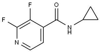 N-Cyclopropyl-2,3-difluoro-4-pyridinecarboxamide Structural