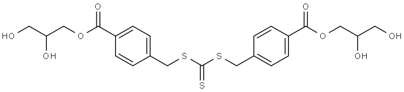 Bis[4-(2,3-Dihydroxypropoxycarbonyl)Benzyl  Trithiocarbonate Structural