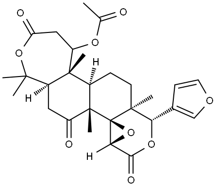 [(1R,2R,4S,7S,8S,11R,12R,18R)-7-(furan-3-yl)-1,8,12,17,17-pentamethyl-5,15,20-trioxo-3,6,16-trioxapentacyclo[9.9.0.02,4.02,8.012,18]icosan-13-yl] acetate Structural