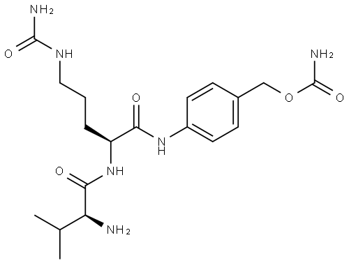 L-Ornithinamide, L-valyl-N5-(aminocarbonyl)-N-[4-[[(aminocarbonyl)oxy]methyl]phenyl]- Structural