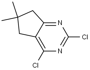 2,4-DICHLORO-6,6-DIMETHYL-5H,6H,7H-CYCLOPENTADPYRIMIDINE Structural