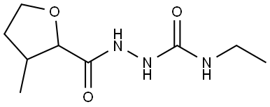 N-[(ethylcarbamoyl)amino]-3-methyloxolane-2-carboxamide Structural