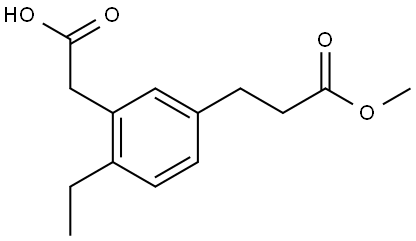Methyl 3-(3-(carboxymethyl)-4-ethylphenyl)propanoate Structural