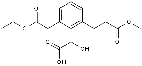 Ethyl 2-(carboxy(hydroxy)methyl)-3-(3-methoxy-3-oxopropyl)phenylacetate Structural