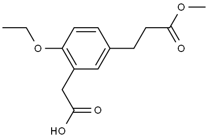 Methyl 3-(3-(carboxymethyl)-4-ethoxyphenyl)propanoate Structural