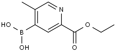 2-Pyridinecarboxylic acid, 4-borono-5-methyl-, 2-ethyl ester Structural