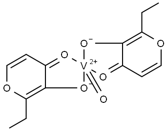 Vanadium, bis[2-ethyl-3-(hydroxy-κO)-4H-pyran-4-onato-κO4]oxo-, (SP-5-31)- Structural