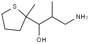 3-Amino-2-methyl-1-(2-methylthiolan-2-yl)propan-1-ol Structural