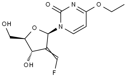 Uridine, 2'-deoxy-4-O-ethyl-2'-(fluoromethylene)- (9CI) Structural