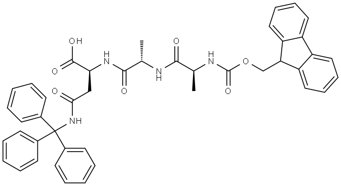 Fmoc-Ala-Ala-Asn(Trt)-OH Structural