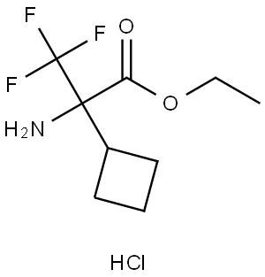 ethyl 2-amino-2-cyclobutyl-3,3,3-trifluoropropanoate hydrochloride Structural