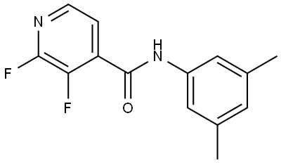 N-(3,5-Dimethylphenyl)-2,3-difluoro-4-pyridinecarboxamide Structural