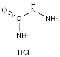 Hydrazinecarboxamide-13C Monohydrochloride Structural