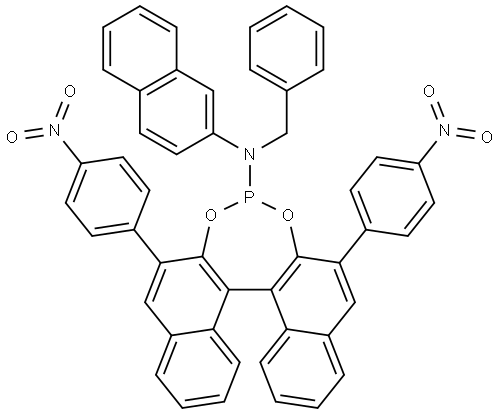 (11bS)-N-Benzyl-N-(2-naphthalenyl)-2,6-bis(4-nitrophenyl)dinaphtho[2,1-d:1',2'-f][1,3,2]dioxaphosphepin-4-amine Structural