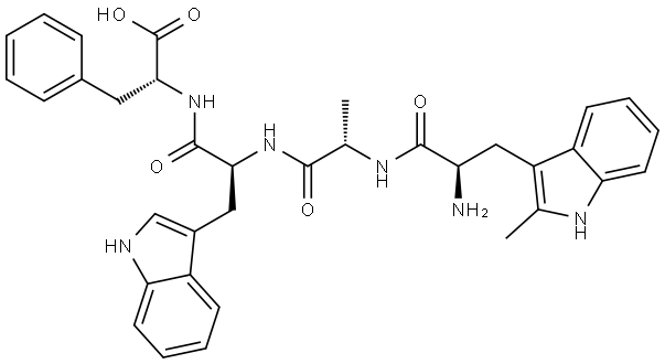 (D-Mrp)-Ala-Trp-(D-Phe)-OH Structural
