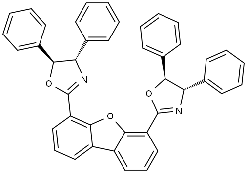 Oxazole, 2,2′-(4,6-dibenzofurandiyl)bis[4,5-dihydro-4,5-diphenyl-, (4S,4′S,5S,5′S)- Structural