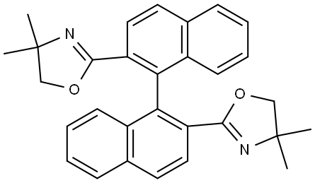 Oxazole, [1,1'-binaphthalene]-2,2'-diylbis[4,5-dihydro-4,4-dimethyl- (9CI) Structural