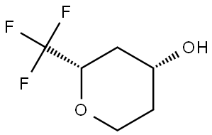rel-(2R,4S)-2-(Trifluoromethyl)tetrahydro-2H-pyran-4-ol Structural