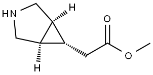 3-Azabicyclo[3.1.0]hexane-6-acetic acid, methyl ester, (1α,5α,6α)- Structural