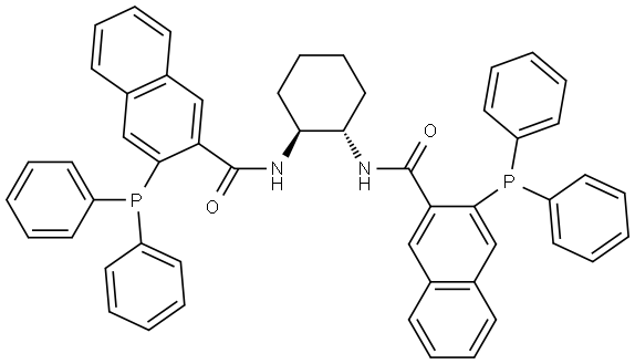N,N'-(1S,2S)-1,2-Cyclohexanediylbis[3-(diphenylphosphino)-2-naphthalenecarboxamide Structural