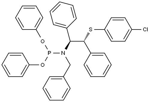 N-[(1S,2R)-2-[(4-Chlorophenyl)thio]-1,2- diphenylethyl]-N-(phenylmethyl)-phosphoramidous Acid Diphenyl Ester Structural