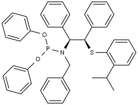 N-[(1S,2R)-2-[(2-Isopropylphenyl)thio]-1,2-diphenylethyl]-N-(phenylmethyl)-phosphoramidous Acid Diphenyl Ester Structural