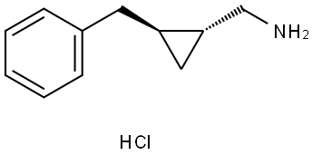 rac-[(1R,2S)-2-benzylcyclopropyl]methanamine hydrochloride, trans Structural