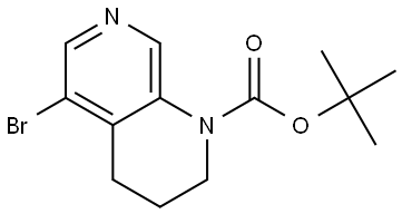 tert-Butyl 5-bromo-3,4-dihydro-1,7-naphthyridine-1(2H)-carboxylate Structural