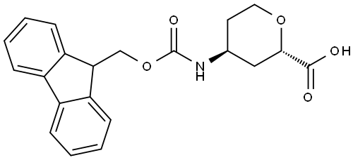 rac-(2R,4R)-4-({[(9H-fluoren-9-yl)methoxy]carbonyl}amino)oxane-2-carboxylic acid Structural