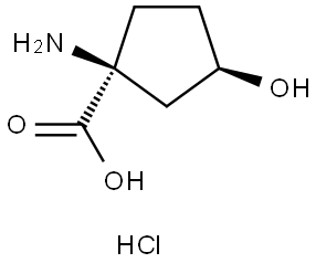 rac-(1R,3S)-1-amino-3-hydroxycyclopentane-1-carboxylic acid hydrochloride, trans Structural