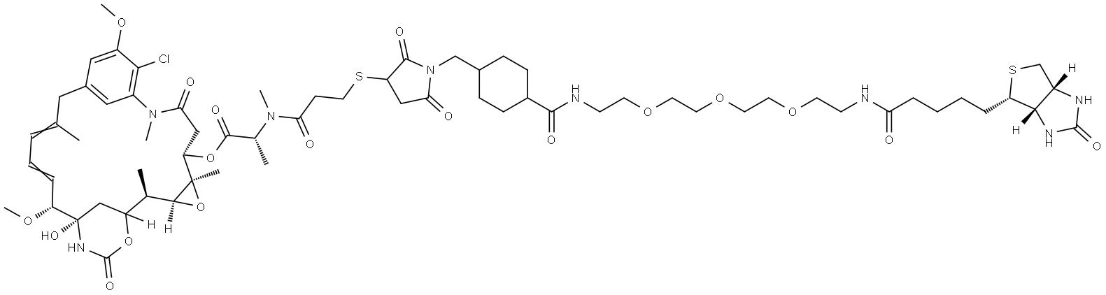 DM1-MCC-PEG3-biotin Structural