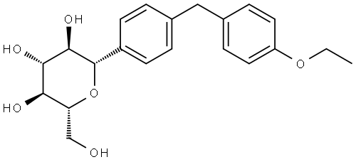 D-Glucitol, 1,5-anhydro-1-C-[4-[(4-ethoxyphenyl)methyl]phenyl]-, (1S)- Structural
