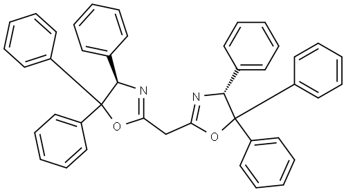 Oxazole, 2,2'-methylenebis[4,5-dihydro-4,5,5-triphenyl-, (4R,4'R)- (9CI) Structural