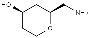 rac-(2R,4S)-2-(aminomethyl)oxan-4-ol, cis Structural