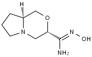 rac-(3R,8aR)-N''-hydroxy-hexahydro-1H-pyrrolo[2,1-c]morpholine-3-carboximidamide Structural