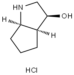 rac-(3R,3aR,6aS)-octahydrocyclopenta[b]pyrrol-3-ol hydrochloride Structural