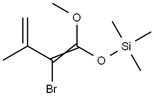 Silane, [(2-bromo-1-methoxy-3-methyl-1,3-butadien-1-yl)oxy]trimethyl- Structural
