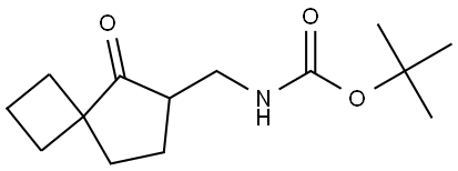 tert-butyl n-({5-oxospiro[3.4]octan-6-yl}methyl)carbamate Structural