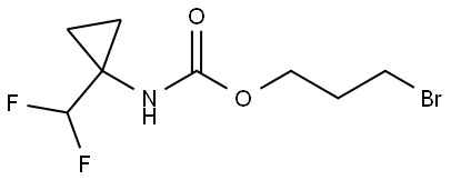 3-bromopropyl (1-(difluoromethyl)cyclopropyl)carbamate Structural