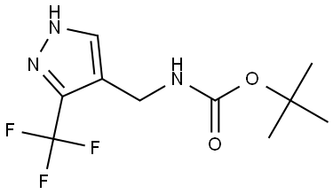 N-Boc-3-(trifluoromethyl)-1H-pyrazole-4-methanamine Structural