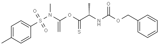 L-Alanine, N-[(phenylmethoxy)carbonyl]-, 1-[methyl[(4-methylphenyl)sulfonyl]amino]ethenyl ester, (2S)- Structural