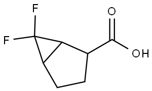 6,6-Difluorobicyclo[3.1.0]hexane-2-carboxylic acid Structural