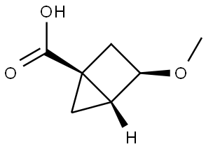rac-(1R,3S,4S)-3-methoxybicyclo[2.1.0]pentane-1-carboxylic acid Structural